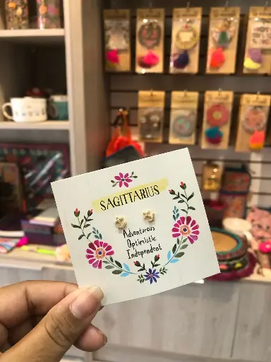 [ERNG098] Tiny Earrings Sagitarius