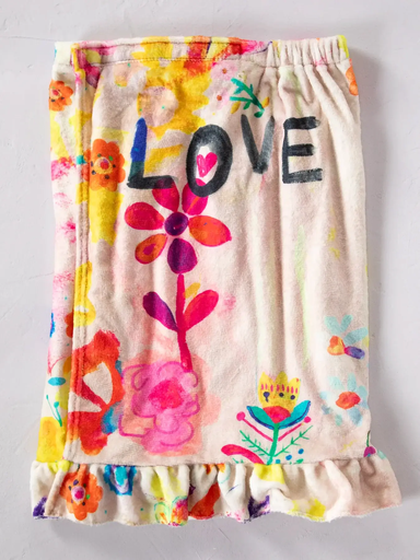 [BTWL000087] Towel Wrap L/XL Cream Love