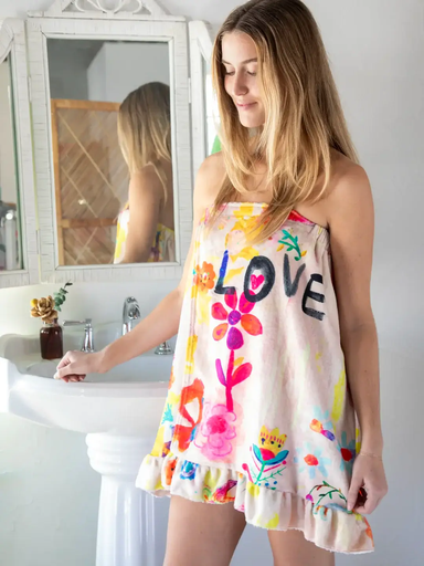 [BTWL000086] Towel Wrap S/M Love
