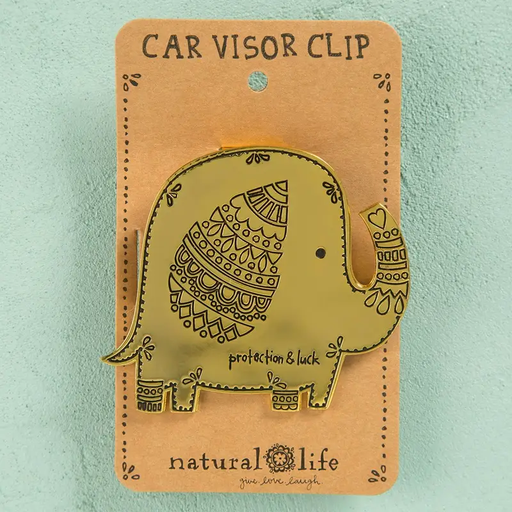 [VC016] Visor Clip Shiny Gold Protect Luck