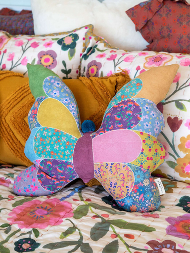 [PLW206] Whimsy Patchwork pillow Butter
