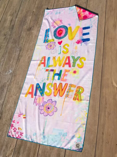 [BTWL000097] Yoga Beach Towel Love is the Answer