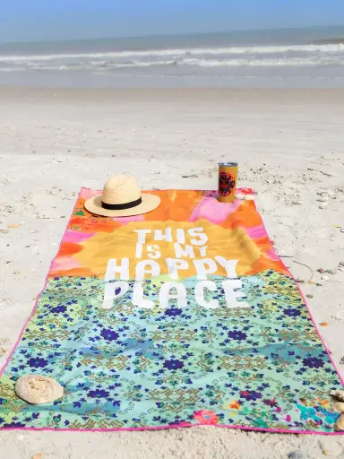 [BTWL000105] Yoga Beach Towel This is My Happy