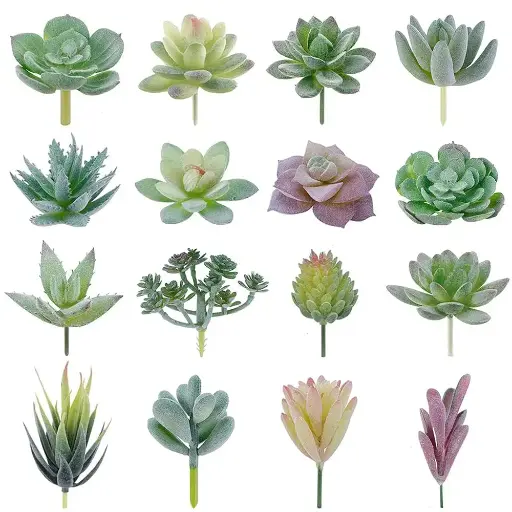 [PLNT096] PLANTAS SUCULENTA FAUX S/4