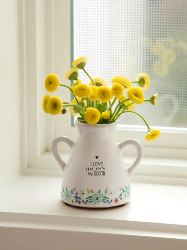 [VASE000020] Jarrones artesanales con capullos Amo a mamá
