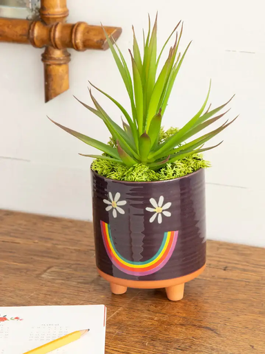[PLNT104] Jardinera artesanal sonriente