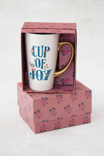 [MUG314] Taza de café con leche en caja, Taza de la alegría