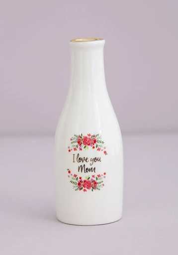 [VASE021] Bud Vase I Love You Mom