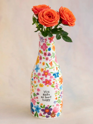 [VASE000014] Bud Vase You Make My Heart Happy