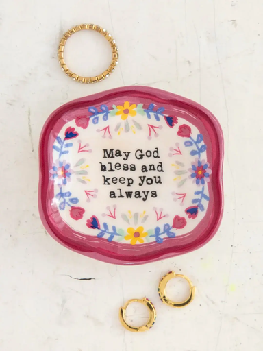 [DSH000066] Artisan Dish Mini God Bless