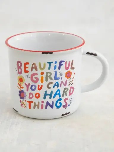 [MUG357] Taza de campamento Hermosa chica