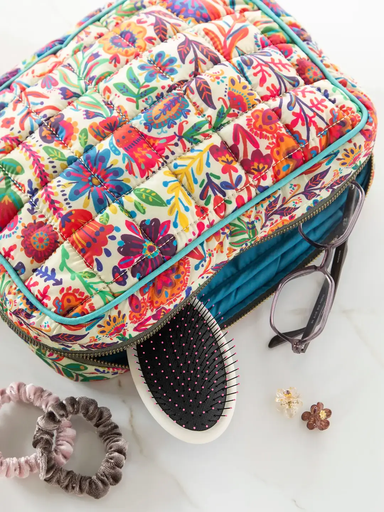 [BAG000158] Puffy Cosmetic Pouch Rainbow Cream