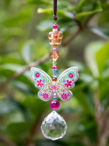 [CCH000070] Atrapasueños de cristal con forma de mariposa