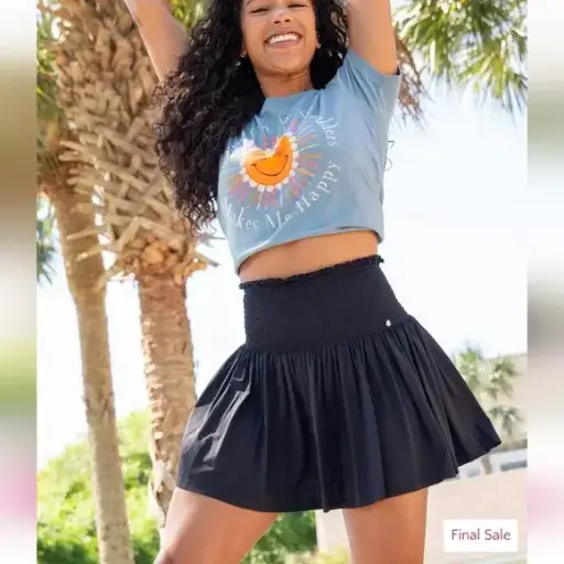 [SHRT129] Falda pantalón Daysi XS negra