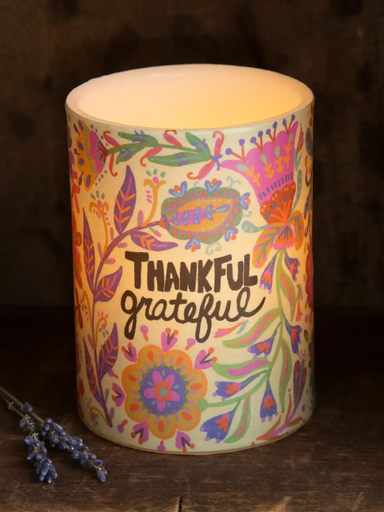 [CNDL000055] Flameless Candle Thankful & Grateful