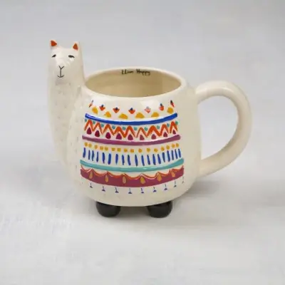 [MUG289] Folk Mug Llama