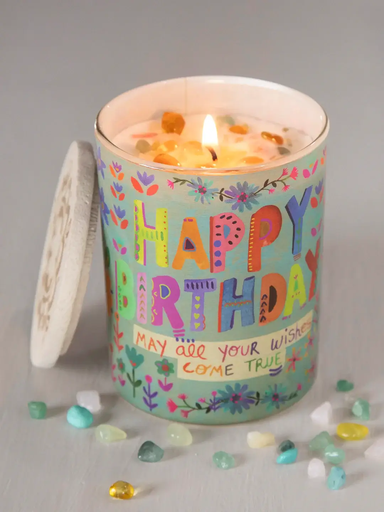 [CNDL000048] Gemstone Candle Happy Birth