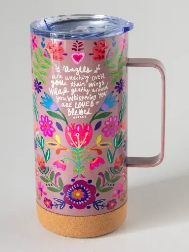 [WB000051] Cork Coffee Tumbler Angels