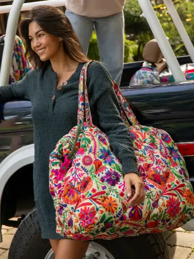 [BAG000154] Puffy Weekend Bag Rainbow