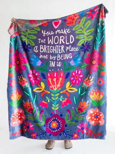 [BLKT000084] Rev Cozy Blanket World Brighter