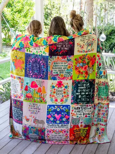 [BLKT000058] XL Cozy Blanket Friendship