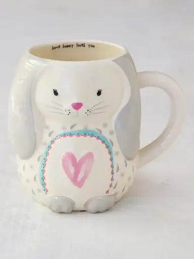 [MUG288] Conejito de taza popular Vive Feliz