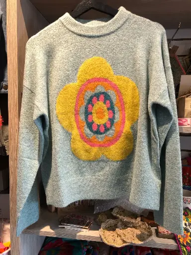 [SWTR000866] Suéter favorito S Blue Daisy