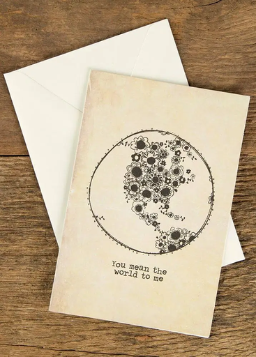 [card024] Greeting Cards You Mean The World To Me