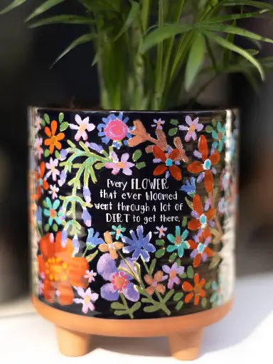 [PLNT000033] Artisan Planter Navy Every Flower