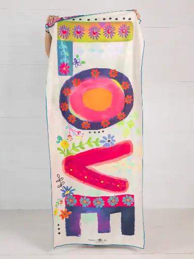[BTWL000135] Yoga Beach Towel Pink Printed Garden