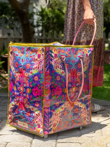 [BAG000145] Bolso de mano con ruedas XL azul real
