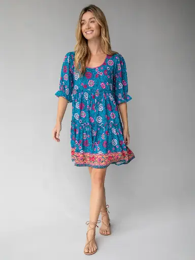 [LHDRS002680] Collete Short Dress M Blue