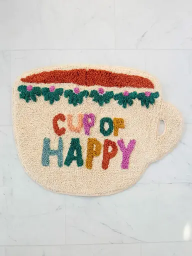 [BMAT000032] Bath Mat Cream Coffee Cup