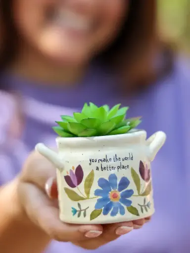 [PLNT000046] Maceta de barro Small World Better