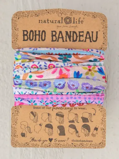 [BBW000088] Bandeau bohemio con borde crema