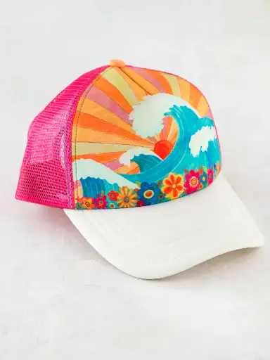 [HAT000077] Gorra de camionero Waves naranja