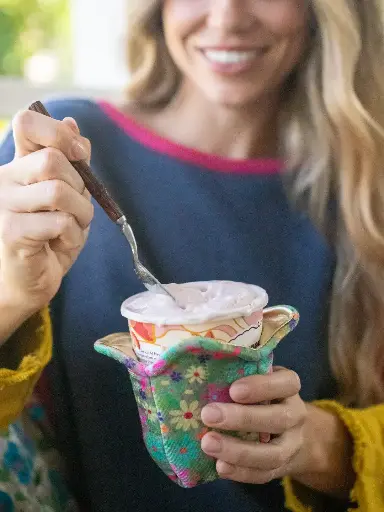 Flores de colores acogedores para helados