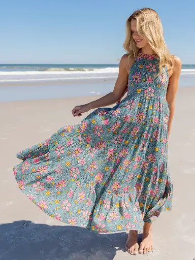 [LHDRS003198] Vestido Halter M azul