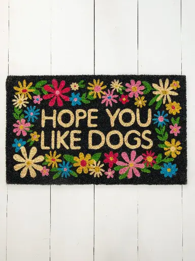 [RUG000163] Alfombra artesanal Espero te gusten los perros