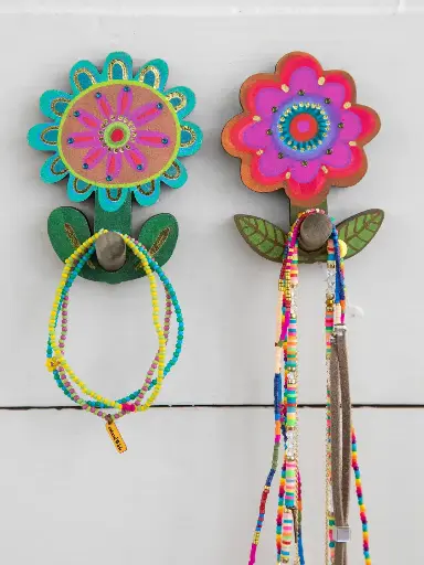 [WDR000028] Gancho Madera Multi Flores
