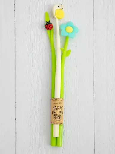 [DSK000025] Lapiceros con Gel Feliz El Jardin Secreto