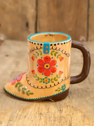 [MUG000102] Taza Pintada a mano de bota