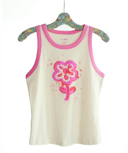 [TEE001808] Tshirt Pilates L Ivory Flor