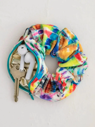 [HDBN000030] Hideaway Scrunchie Blue Fuchsia