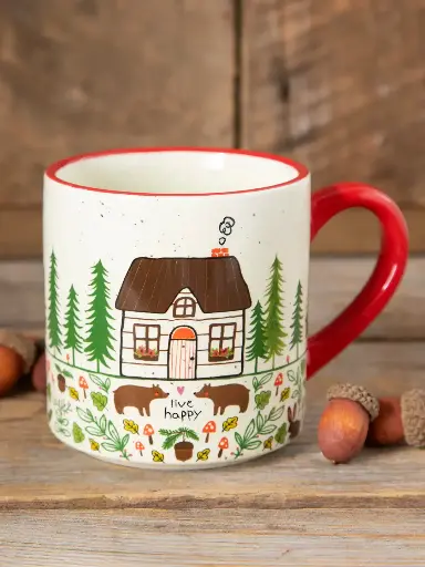 [MUG000155] Tazon Bungalow Vive Feliz