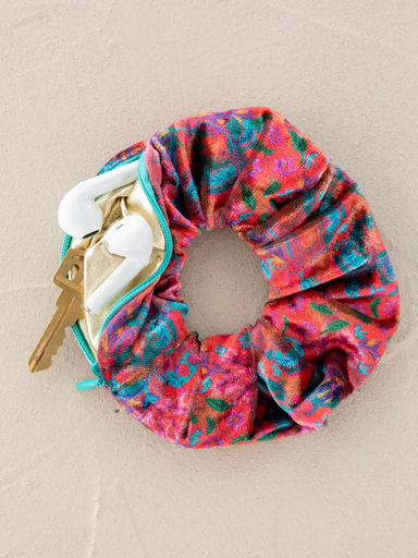 [HDBN000042] Hideaway Scrunshie Navy Pink Rose