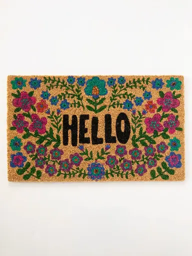 [RUG000190] Alfombra Bungalow Hello Folk