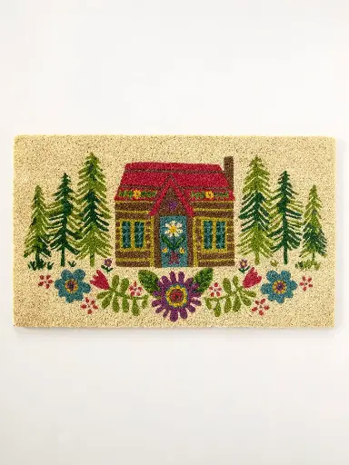 [RUG000188] Alfombra Cabaña En Navidad