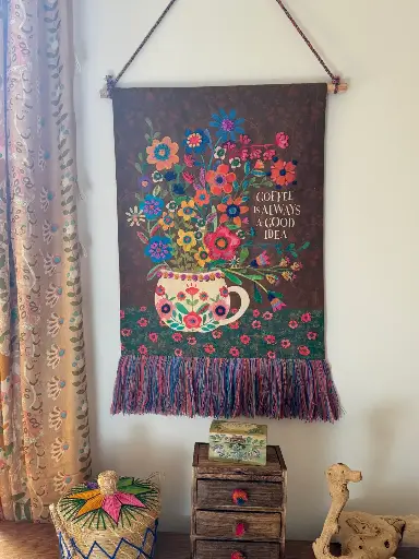 [SMHT000037] Cuadro Borla de Pared Primero Cafe