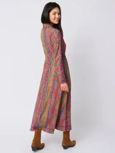 [LHDRS003468] Vestido Crhista Maxi Dress M Arcoiris de colores